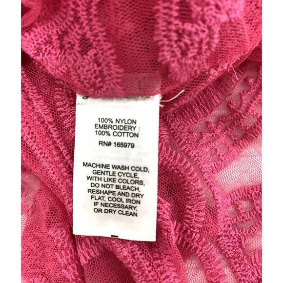 Sol & Sea Swimsuit Coverup Size L/XL Pink Sheer Mesh Embroidery Periwinkle Tunic - Picture 12 of 12